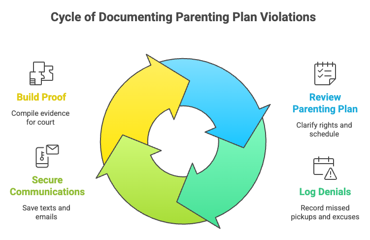 Cycle of Documenting Parenting Plan Violations