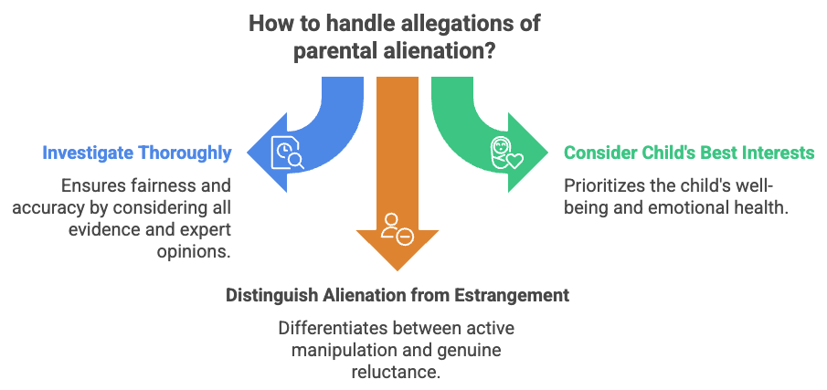 How to handle allegations of parental alienation?