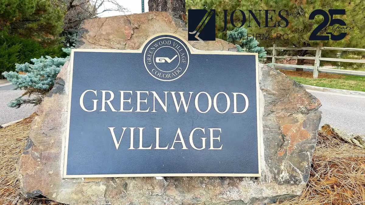 Greenwood Village Colorado stone entrance sign